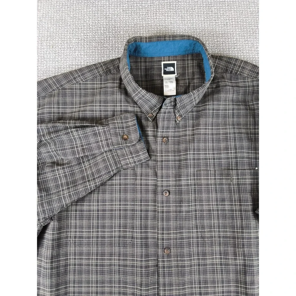 BUNDLE Set of 2 The North Face Men's Plaid Long Sleeve Trail Shirts - Size XXL